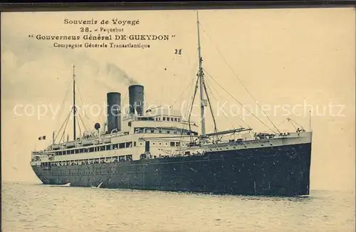 Dampfer Oceanliner Gouverneur General De Gueydon Kat. Schiffe