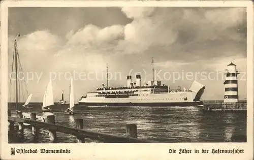 Faehre Leuchtturm Warnemuende  Kat. Schiffe