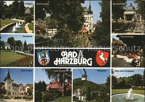 Wappen Bad Harzburg Bergbahn Wandelhalle Brunnen Kat. Heraldik