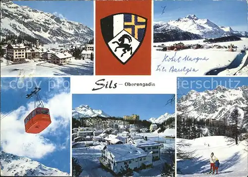 Seilbahn Wappen Sils Oberengadin Winter / Bahnen /