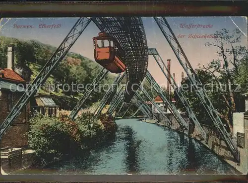 Schwebebahn Barmen Elberfeld Wassertreppe Kat. Bahnen