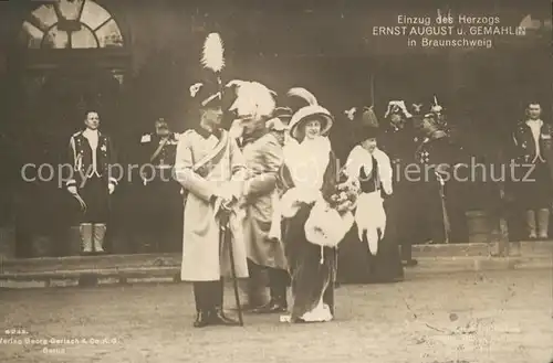 Adel Herzog Ernst August Gemahlin Braunschweig Kat. Koenigshaeuser