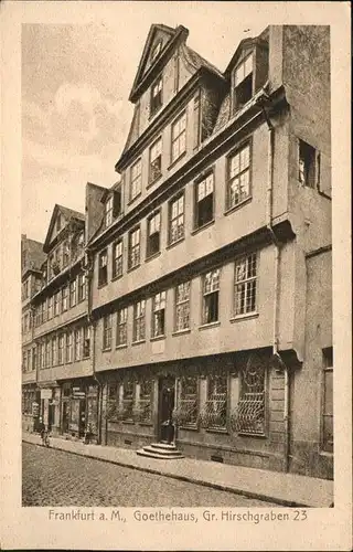 Goethe Haus Frankfurt am Main Hirschgraben 23 Kat. Goethe