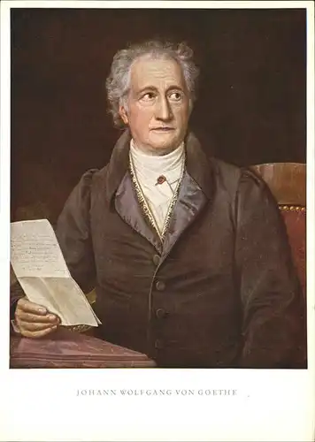 Goethe Kuenstlerkarte J.K. Stieler Nr. 2934 Kat. Goethe
