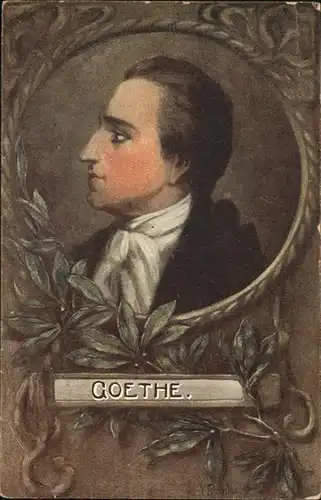 Goethe Johann Wolfgang von Kuenstler V. Franke / Dichter /