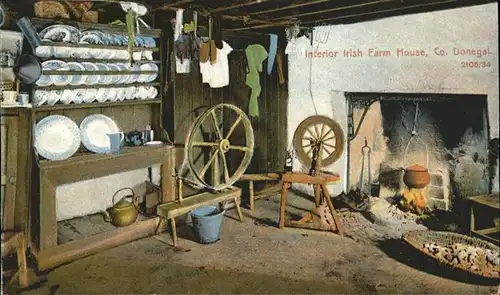 Spinnen Handwerk Spindel Irish Farm House Geschirr / Handwerk /