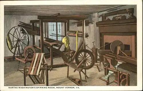 Spinnen Spindel Spinning Room Mount Vernon Martha Washington