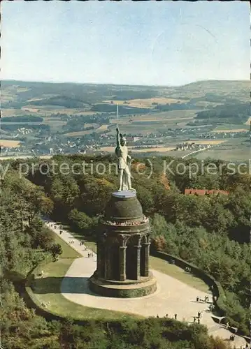 dg22615 Hermannsdenkmal Hermannsdenkmal Panorama Kategorie. Detmold Alte Ansichtskarten