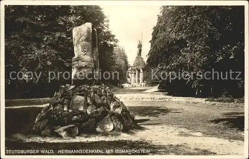 dg23011 Hermannsdenkmal Hermannsdenkmal mit Bismarckstein Kategorie. Detmold Alte Ansichtskarten