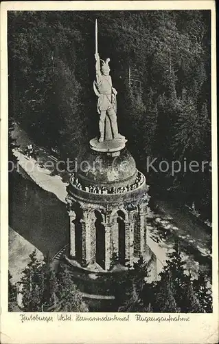 dg23109 Hermannsdenkmal Hermannsdenkmal Fliegeraufnahme Kategorie. Detmold Alte Ansichtskarten