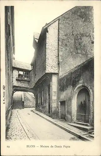 hw10228 Blois Loir et Cher Maison Denis Papin Kategorie. Blois Alte Ansichtskarten