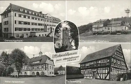 pw01303 Ilbeshausen-Hochwaldhausen Hoherordkopf Clubhaus Teufelsmuehle Hotel Felsenmeer Kategorie. Grebenhain Alte Ansichtskarten