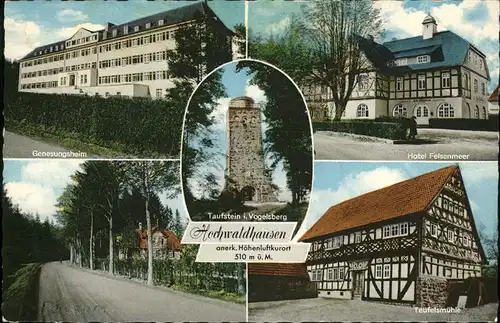 pw01308 Ilbeshausen-Hochwaldhausen Taufstein i. Vogelsberg Hotel Felsenmeer Teufelsmuehle Kategorie. Grebenhain Alte Ansichtskarten