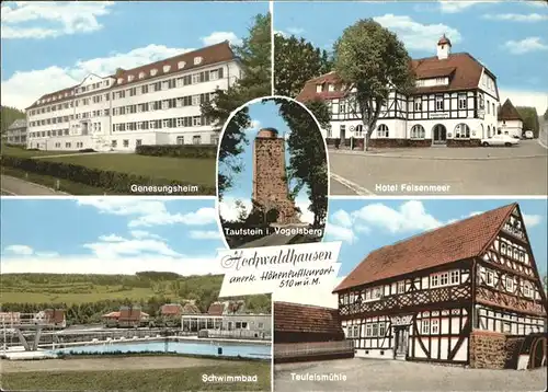 pw01510 Ilbeshausen-Hochwaldhausen Taufstein Hotel Felsenmeer Genesungsheim Teufelsmuehle Kategorie. Grebenhain Alte Ansichtskarten