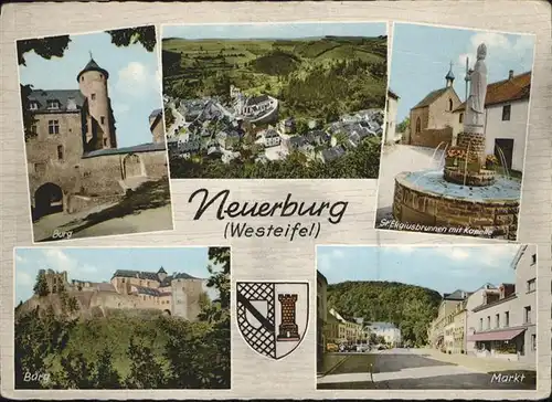 wb07952 Nuerburg Neuerburg Eifel St Eligiusbrunnen Kapelle Markt Burg x Kategorie. Nuerburg Alte Ansichtskarten