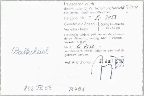we26537 Wahlscheid Siegkreis Wahlscheid Fliegeraufnahme * Kategorie. Lohmar Alte Ansichtskarten