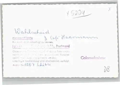 we77551 Wahlscheid Siegkreis Wahlscheid Cafe Haarmann * Kategorie. Lohmar Alte Ansichtskarten