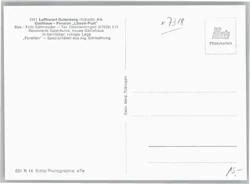 Gutenberg Lenningen Gutenberg  * / Lenningen /Esslingen LKR