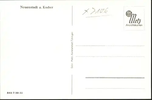 wu65453 Neuenstadt Kocher Neuenstadt  * Kategorie. Neuenstadt am Kocher Alte Ansichtskarten