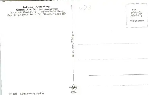 Gutenberg Lenningen Gutenberg  * / Lenningen /Esslingen LKR