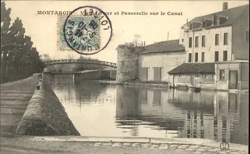ww73444 Montargis Loiret Montargis Tour Passerelle Canal x Kategorie. Montargis Alte Ansichtskarten