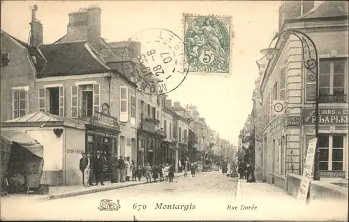 wx37617 Montargis Loiret Montargis Rue Doree x Kategorie. Montargis Alte Ansichtskarten
