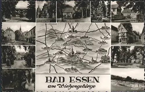 Bad Essen Landkarte und Ansichten Kat. Bad Essen