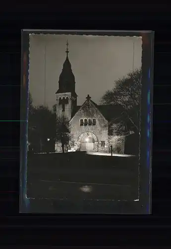 Koenigsborn Unna Christuskirche bei Nacht Reproduktionsvorschrift Kat. Unna