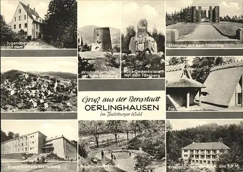 Oerlinghausen Staeditsches Freibad Ehrenmal Toensberg Gedenkstein Kat. Oerlinghausen