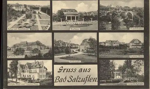 Bad Salzuflen Leopold Sprudel Sophien Haus Wandelhafen Kurhaus Kat. Bad Salzuflen