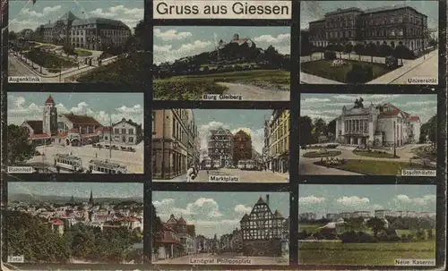 Giessen Lahn Stadttheater Neue Kaserne Universitaet Bahnhof Strassenbahn / Giessen /Giessen LKR