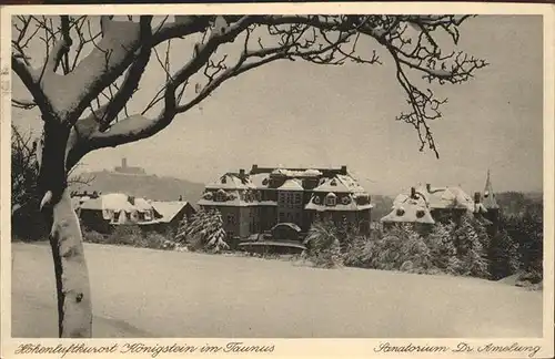 Koenigstein Taunus Sanatorium Dr. Amelung Winter Kat. Koenigstein im Taunus