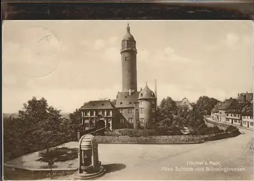 Hoechst Main Altes Schloss Bruenningbrunnen Kat. Frankfurt am Main