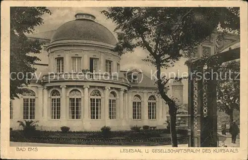 Bad Ems Kursal Lesesaal Gesellschaftsraum Kat. Bad Ems