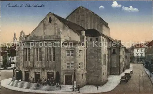 Osnabrueck Stadttheater Kutschen Litho Kat. Osnabrueck