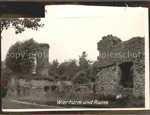 Tecklenburg Wierturm Ruine Kat. Tecklenburg