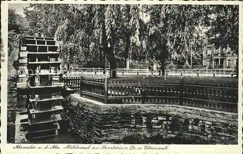 Bad Neuenahr Ahrweiler Muehlenrad am Sanatorium Kat. Bad Neuenahr Ahrweiler