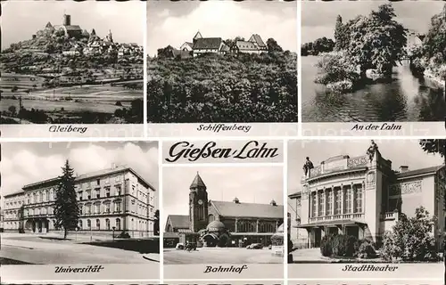 Giessen Lahn Gleiberg Schiffenberg Lahn Universitaet Bahnhof Stadttheater / Giessen /Giessen LKR
