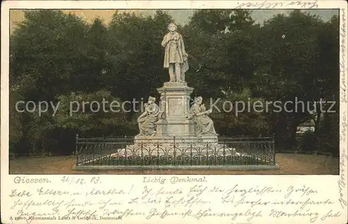 Giessen Lahn Liebig Denkmal / Giessen /Giessen LKR