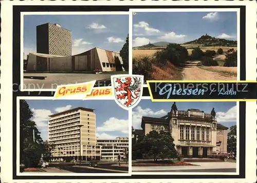 Giessen Lahn Unibibliothek Gleiberg Behoerdenhochhaus Stadttheater / Giessen /Giessen LKR