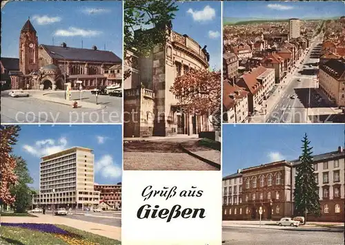 Giessen Lahn Bahnhof Stadttheater Gruenberger Str Hochhaus Universitaet / Giessen /Giessen LKR