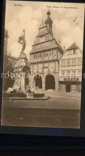 Giessen Lahn Altes Rathaus und Kriegerdenkmal / Giessen /Giessen LKR