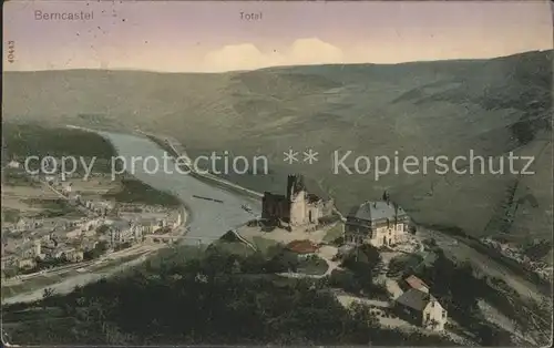 Bernkastel Kues Total mit Ruine Landshut Kat. Bernkastel Kues