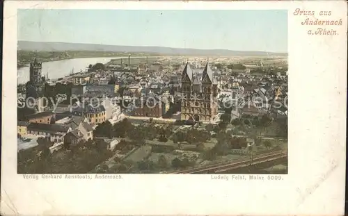 Andernach Stadtblick Runder Turm Kirche Kat. Andernach