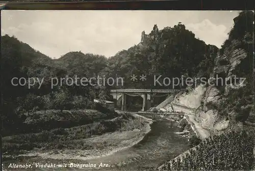 Altenahr Viadukt mit Burgruine Are Kat. Altenahr