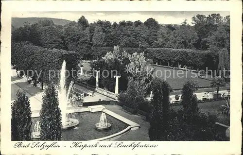 Bad Salzuflen Kurpark mit Leuchtfontaene Kat. Bad Salzuflen