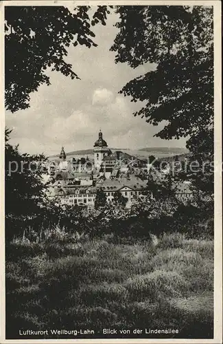 Weilburg Panorama von Lindenallee Kat. Weilburg