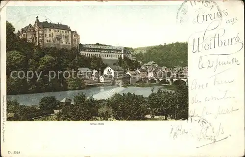 Weilburg Schloss Bruecke Lahn Kat. Weilburg