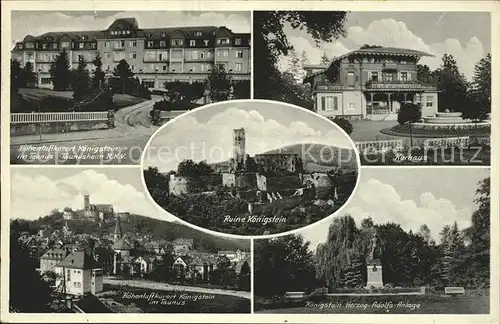 Koenigstein Taunus Ruine Kurhaus Taunusheim Herzog Adolfs Anlage Kat. Koenigstein im Taunus