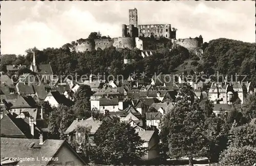 Koenigstein Taunus Panorama mit Burg Kat. Koenigstein im Taunus